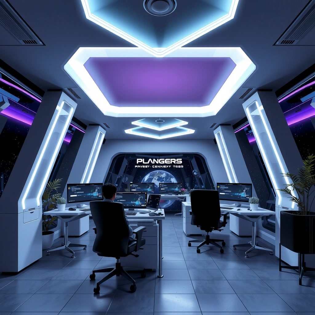Smunapet Studios futuristic office